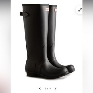 Hunter Original Back adjustable tall rain boots UK 6, US 8